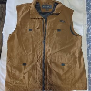 Eddie Bauer Men's Brown Utility Vest
